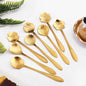 8-Piece Stainless Steel Flower Teaspoon Set