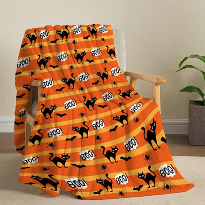 Cozy Halloween Throw Blanket