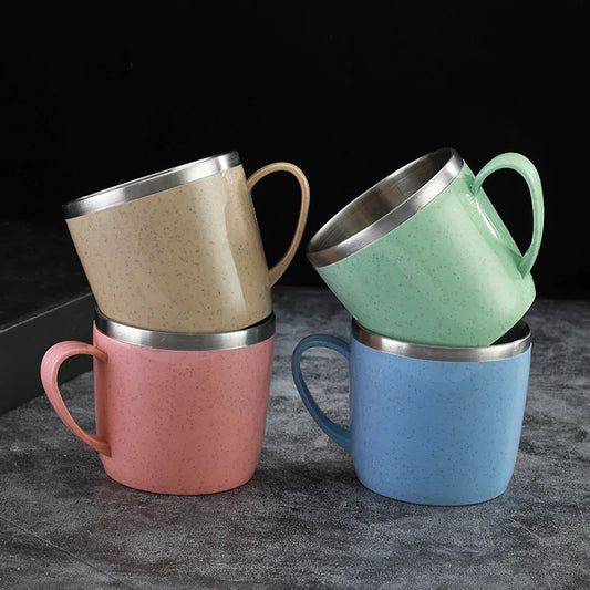 Double Layer Stainless Steel Drinking Mug