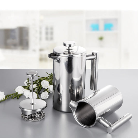 Stainless Steel Double-Wall French Press Coffee Maker