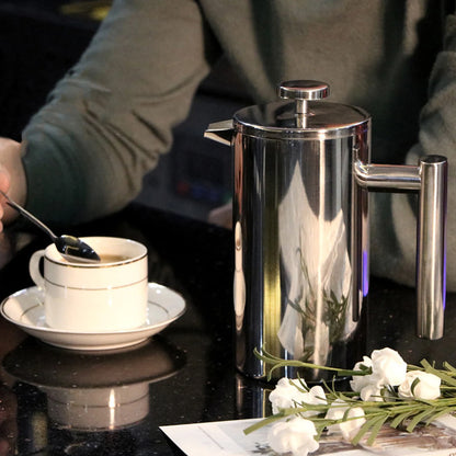 Stainless Steel Double-Wall French Press Coffee Maker