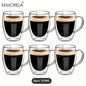 Double Wall 350ML Glass Coffee Mug Set