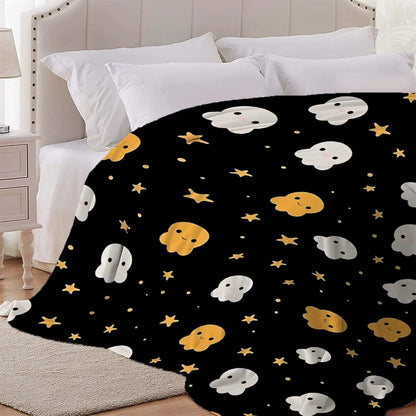 Cozy Halloween Throw Blanket