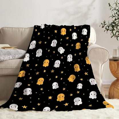 Cozy Halloween Throw Blanket