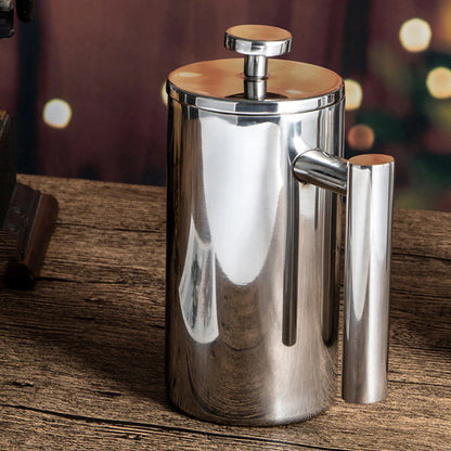 Stainless Steel Double-Wall French Press Coffee Maker
