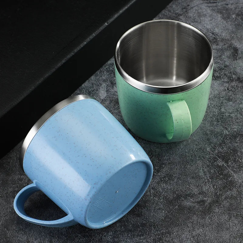Double Layer Stainless Steel Drinking Mug
