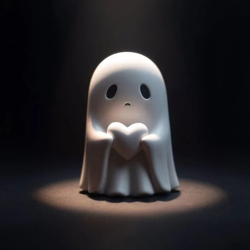 Middle Finger Cute Ghost Statue