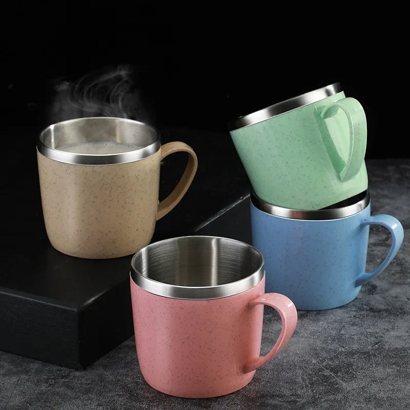 Double Layer Stainless Steel Drinking Mug
