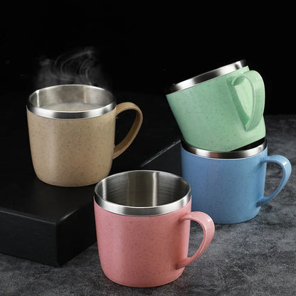 Double Layer Stainless Steel Drinking Mug