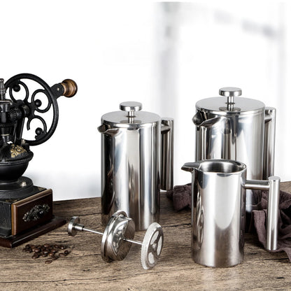 Stainless Steel Double-Wall French Press Coffee Maker