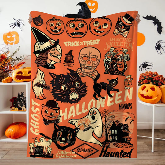 Retro Halloween Blanket