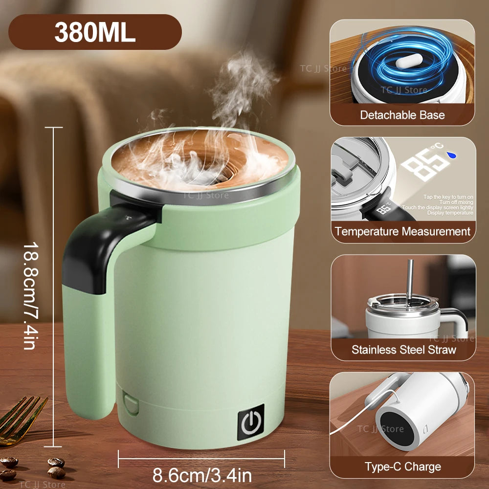 Magnetic Stirring Mug - Rechargeable Mixer Tumbler