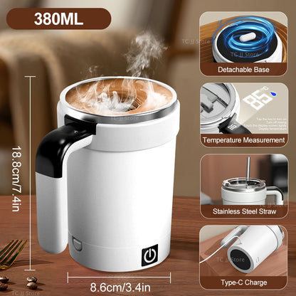 Magnetic Stirring Mug - Rechargeable Mixer Tumbler