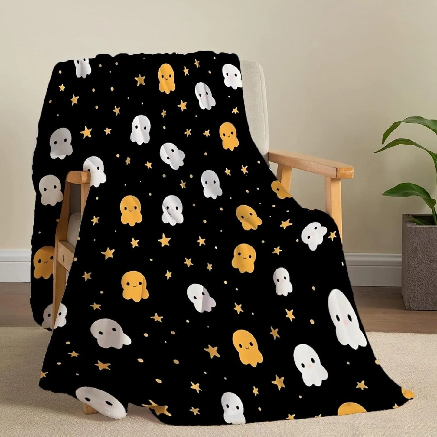 Cozy Halloween Throw Blanket