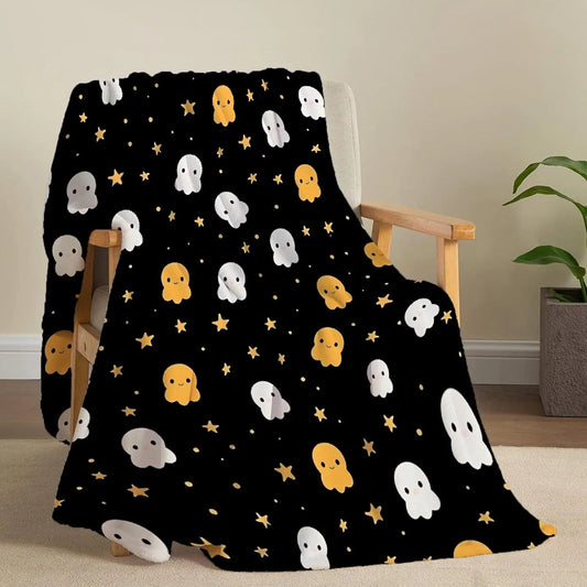 Cozy Halloween Throw Blanket